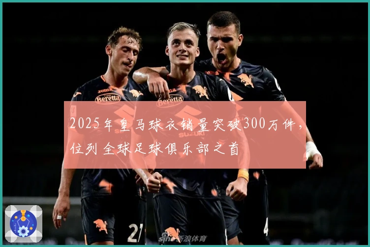 2025年皇马球衣销量突破300万件，位列全球足球俱乐部之首
